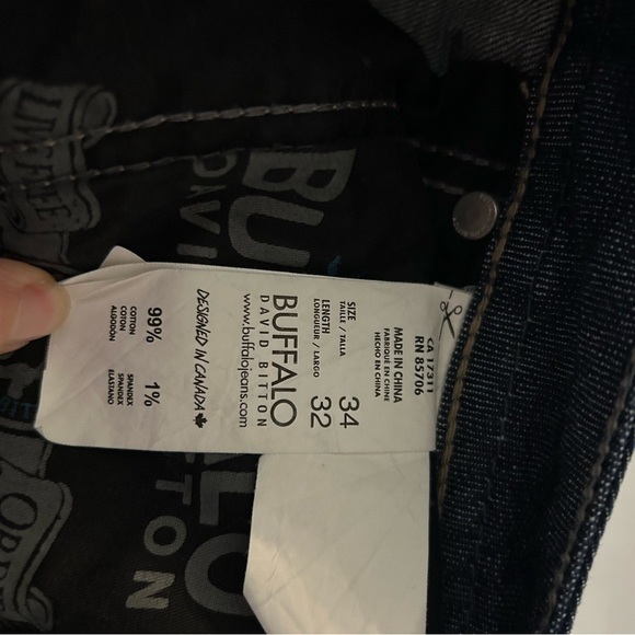 Buffalo David Bitton Blue Relaxed Jeans 34X32. 99% Cotton Men’s - Picture 15 of 15